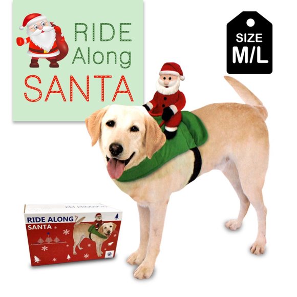 Ride Along Santa 🎅 - Christmas Dog Accessory - Picture 1 of 5